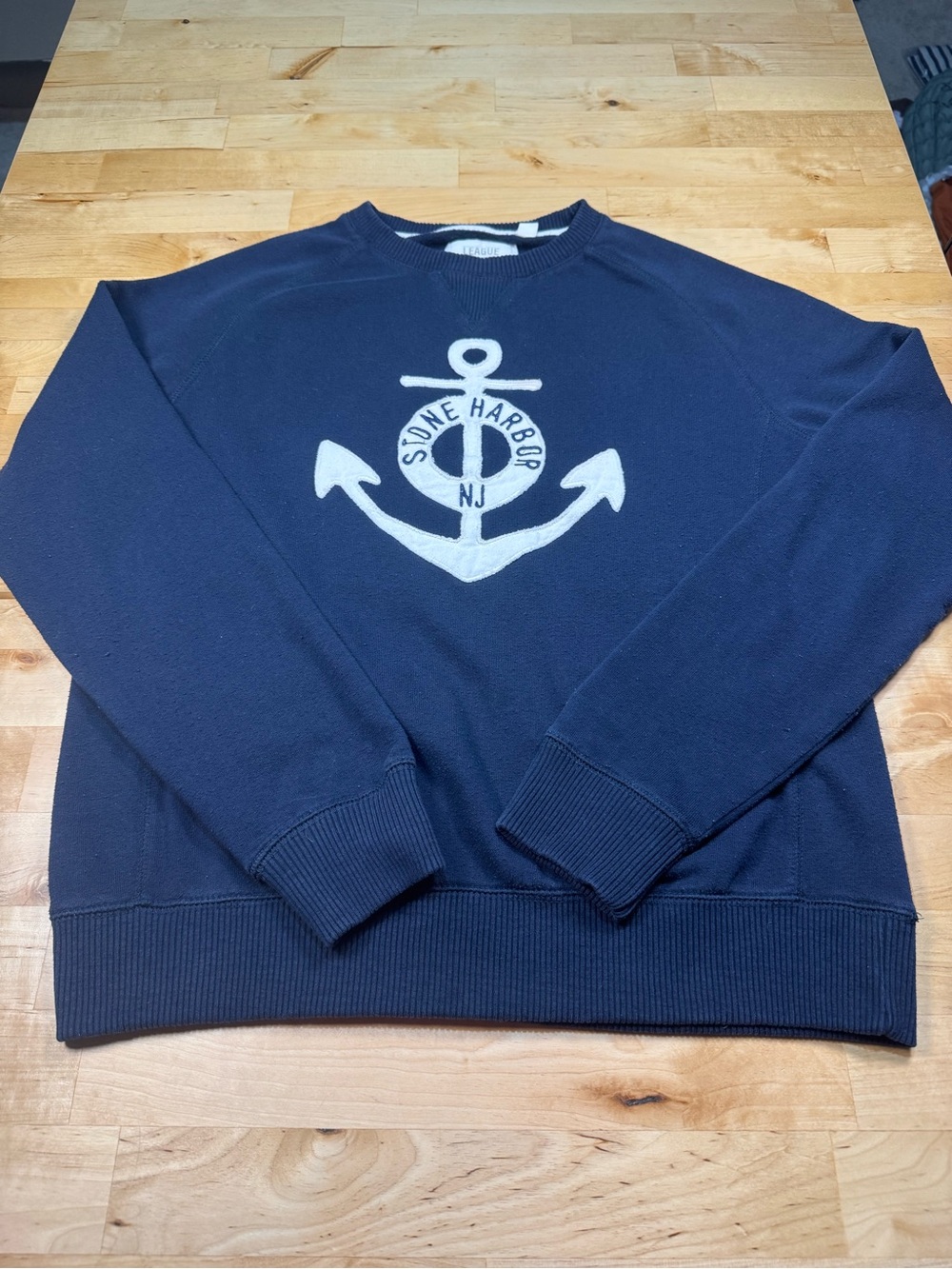 Stone Harbor, NJ Nautical knit sweatshirt from League Collegiate Outfitters